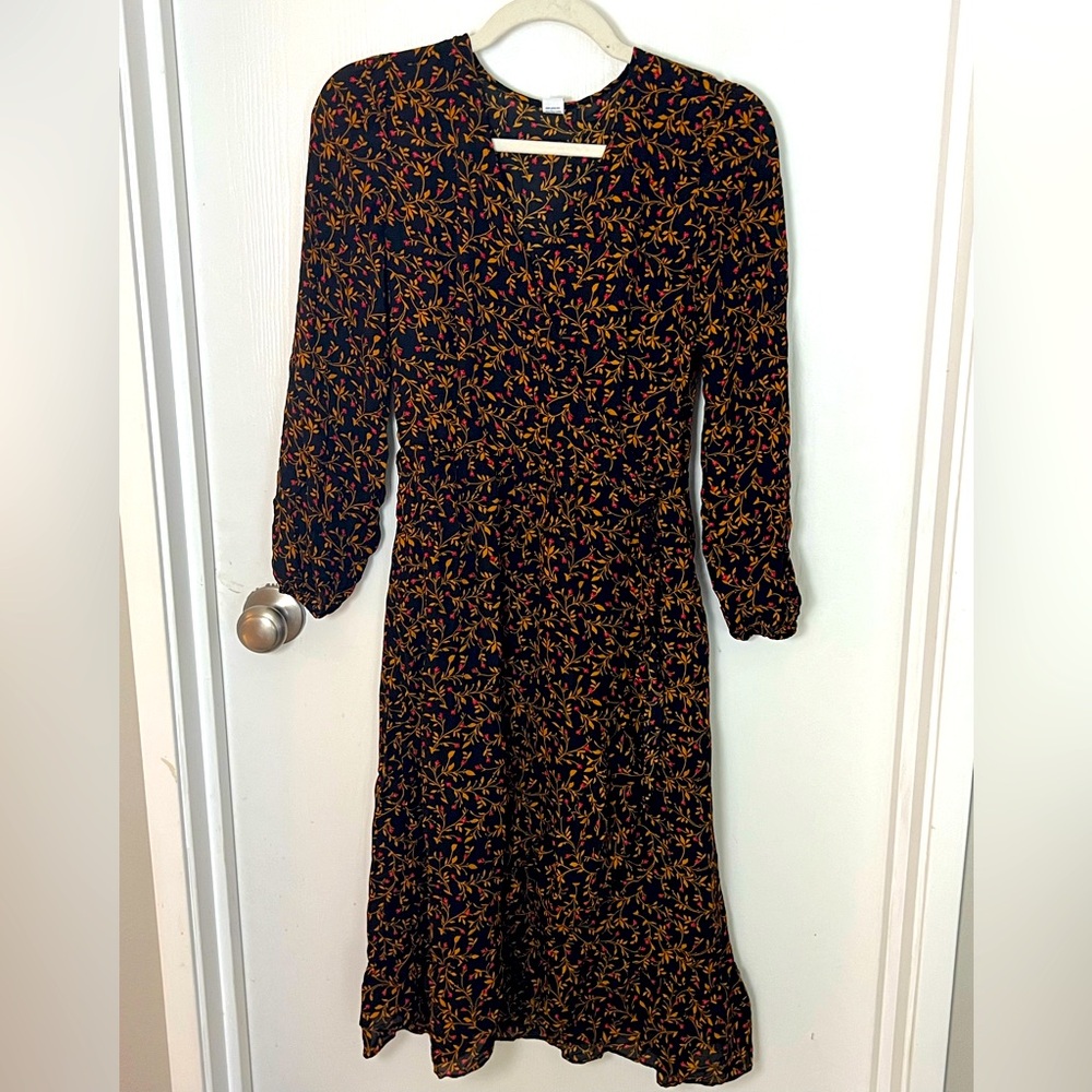 Old Navy Floral Black Dress Small
